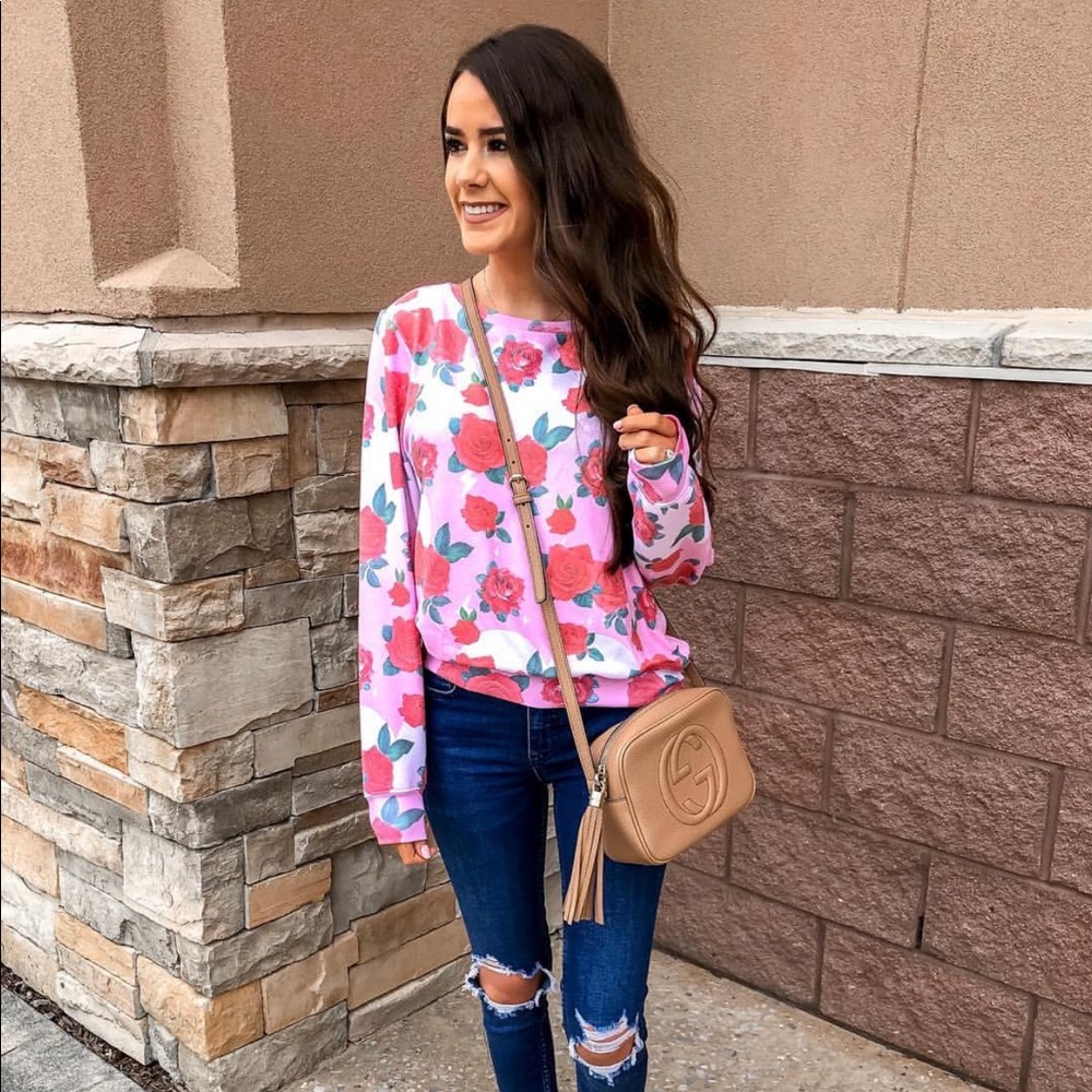 Wildfox roses sweatshirt